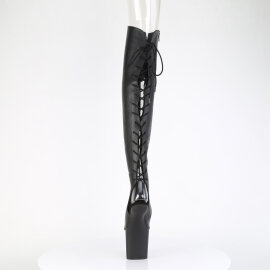 Pleaser CRAZE-3019 Platform Overknee Boots Faux Leather Black EU-40 / US-10