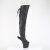Pleaser CRAZE-3019 Platform Overknee Boots Faux Leather Black EU-42 / US-12