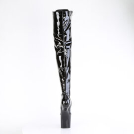 Pleaser CRAZE-3023 Platform Overknee Boots Patent Black EU-37 / US-7
