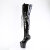 Pleaser CRAZE-3023 Platform Overknee Boots Patent Black EU-37 / US-7