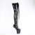 Pleaser CRAZE-3023 Platform Overknee Boots Patent Black EU-37 / US-7
