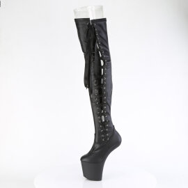 Pleaser CRAZE-3050 Platform Overknee Boots Faux Leather Black EU-37 / US-7
