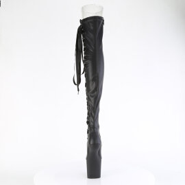 Pleaser CRAZE-3050 Platform Overknee Boots Faux Leather Black EU-38 / US-8