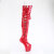 Pleaser CRAZE-3050 Platform Overknee Boots Patent Red EU-38 / US-8
