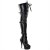 Pleaser DELIGHT-3028 Black Stretch Faux Leather/Black Matte EU-39 / US-9