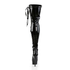 Pleaser DELIGHT-3050 Black Stretch Patent/Black EU-35 / US-5