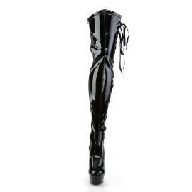 Pleaser DELIGHT-3050 Black Stretch Patent/Black EU-39 / US-9