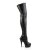Pleaser DELIGHT-3050 Black Stretch Faux Leather/Black Matte EU-38 / US-8