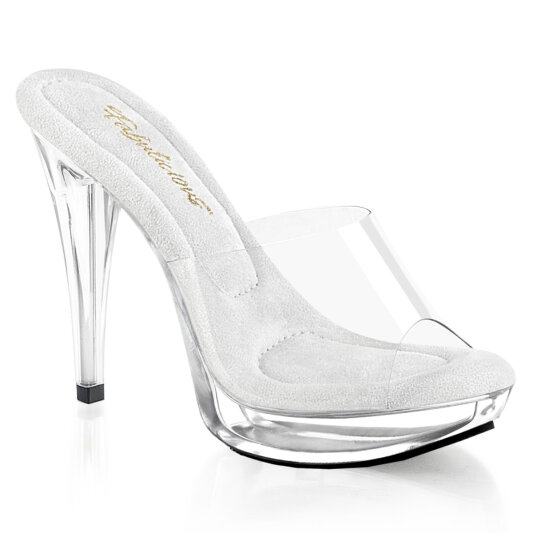 Fabulicious COCKTAIL-501 Platform Mules Clear EU-35 / US-5