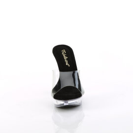 Fabulicious COCKTAIL-501 Platform Mules Transparent Black...