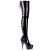Pleaser DELIGHT-3063 Black Stretch Patent/Black EU-42 / US-12