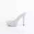 Fabulicious COCKTAIL-501DM Platform Mules Clear Rhinestones Silver EU-35 / US-5