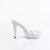 Fabulicious COCKTAIL-501DM Platform Mules Clear Rhinestones Silver EU-35 / US-5