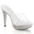 Fabulicious COCKTAIL-501DM Platform Mules Clear Rhinestones Silver EU-38 / US-8