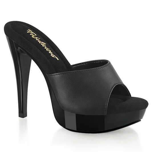 Fabulicious COCKTAIL-501L Platform Mules Leather Black EU-39 / US-9