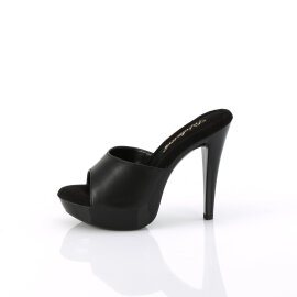 Fabulicious COCKTAIL-501L Platform Mules Leather Black EU-39 / US-9