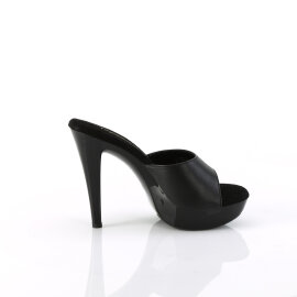 Fabulicious COCKTAIL-501L Platform Mules Leather Black EU-39 / US-9