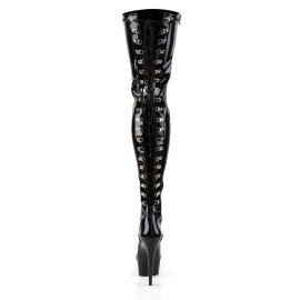 Pleaser DELIGHT-3063 Black Stretch Patent/Black EU-36 / US-6
