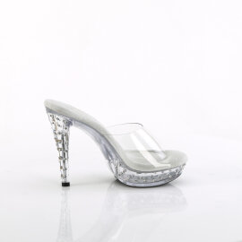 Fabulicious COCKTAIL-501SDT Platform Mules Clear EU-40 / US-10