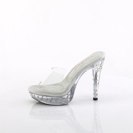 Fabulicious COCKTAIL-501SDT Platform Mules Clear EU-44 / US-14