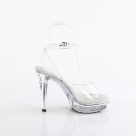 Fabulicious COCKTAIL-506 Platform Sandalettes Clear EU-37 / US-7