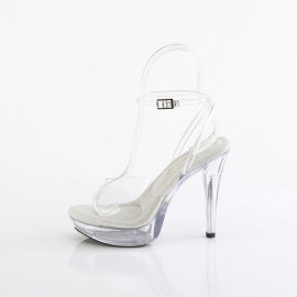 Fabulicious COCKTAIL-506 Platform Sandalettes Clear EU-38 / US-8