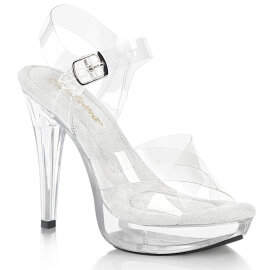 Fabulicious COCKTAIL-507 Platform Sandalettes Clear EU-36...