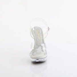 Fabulicious COCKTAIL-507 Platform Sandalettes Clear EU-37 / US-7