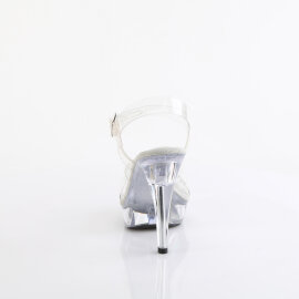 Fabulicious COCKTAIL-507 Platform Sandalettes Clear EU-38 / US-8