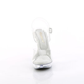 Fabulicious COCKTAIL-508 Platform Sandalettes Clear EU-38 / US-8