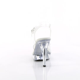 Fabulicious COCKTAIL-508 Platform Sandalettes Clear EU-38 / US-8