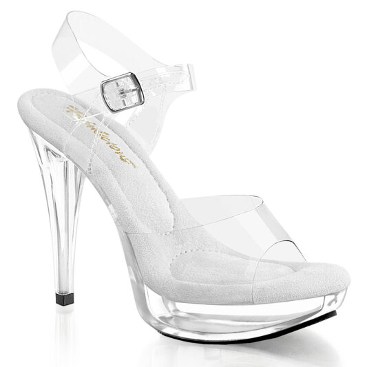 Fabulicious COCKTAIL-508 Platform Sandalettes Clear EU-41 / US-11