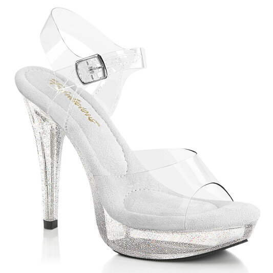 Fabulicious COCKTAIL-508MG Platform Sandalettes Clear EU-43 / US-13