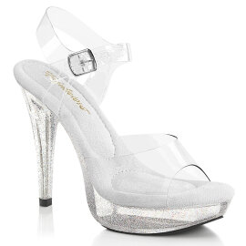 Fabulicious COCKTAIL-508MG Platform Sandalettes Clear EU-43 / US-13