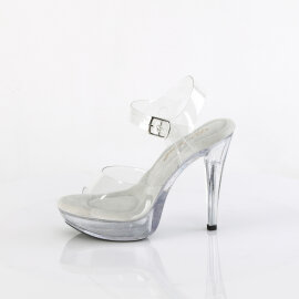 Fabulicious COCKTAIL-508MG Platform Sandalettes Clear EU-43 / US-13