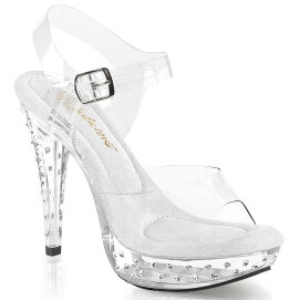 Fabulicious COCKTAIL-508SDT Platform Sandalettes Clear...