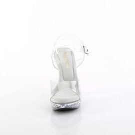 Fabulicious COCKTAIL-508SDT Platform Sandalettes Clear...
