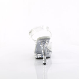 Fabulicious COCKTAIL-508SDT Platform Sandalettes Clear EU-36 / US-6