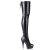 Pleaser DELIGHT-3063 Black Stretch Faux Leather/Black EU-38 / US-8