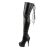 Pleaser DELIGHT-3063 Black Stretch Faux Leather/Black EU-38 / US-8
