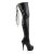 Pleaser DELIGHT-3063 Black Stretch Faux Leather/Black EU-38 / US-8