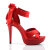 Fabulicious COCKTAIL-568 Platform Sandalettes Red EU-40 / US-10