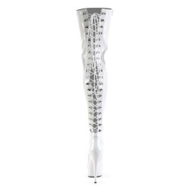 Pleaser DELIGHT-3063 White Stretch Patent/White EU-41 / US-11