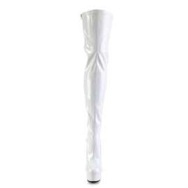 Pleaser DELIGHT-3063 White Stretch Patent/White EU-35 / US-5