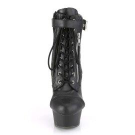 Pleaser DELIGHT-600-05 Black Faux Leather/Black Matte EU-35 / US-5
