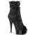 Pleaser DELIGHT-1008SQ Platform Ankle Boots Sequins Black EU-35 / US-5