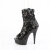 Pleaser DELIGHT-1008SQ Platform Ankle Boots Sequins Black EU-35 / US-5