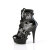 Pleaser DELIGHT-1013RM Platform Ankle Boots Patent Rhinestones Mesh Black EU-36 / US-6