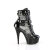 Pleaser DELIGHT-1013RM Platform Ankle Boots Patent Rhinestones Mesh Black EU-36 / US-6