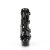 Pleaser DELIGHT-1013RM Platform Ankle Boots Patent Rhinestones Mesh Black EU-37 / US-7